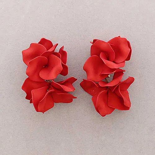 Pendientes doble flor resina