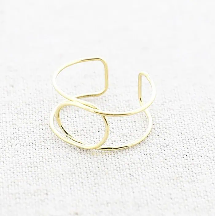 Anillo minimal circulo acero