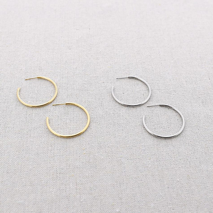 Pendientes aro 3,5 cm. Acero.